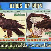 Somaliland 2011 Birds of Prey #2 perf sheetlet containing 4 values unmounted mint