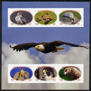 Chad 2012 Birds of Prey imperf sheetlet containing 6 values unmounted mint. Note this item is privately produced and is offered purely on its thematic appeal