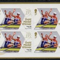 Great Britain 2012 London Olympic Games Team Great Britain Gold Medal Winner #01 - Helen Glover & Heather Stanning (Rowing Women's Pairs) self adhesive sheetlet containing 6 x first class values unmounted mint