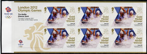 Great Britain 2012 London Olympic Games Team Great Britain Gold Medal Winner #03 - Tim Baillie & Etienne Stott (Men's Canoe Slalom) self adhesive sheetlet containing 6 x first class values unmounted mint