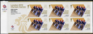 Great Britain 2012 London Olympic Games Team Great Britain Gold Medal Winner #05 - Philip Hindes, Chris Hoy & Jason Kenny (Track Cycling) self adhesive sheetlet containing 6 x first class values unmounted mint