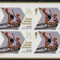 Great Britain 2012 London Olympic Games Team Great Britain Gold Medal Winner #10 - Katherine Copeland & Sophie Hosking (Rowing Women's Sculls) self adhesive sheetlet containing 6 x first class values unmounted mint