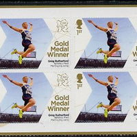 Great Britain 2012 London Olympic Games Team Great Britain Gold Medal Winner #13 - Greg Rutherford (Long Jump) self adhesive sheetlet containing 6 x first class values unmounted mint