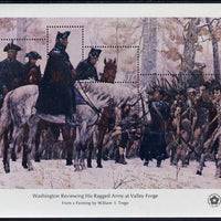 United States 1976 American Revolution Bicentenary (Interphil 76) 'Washington at Valley Forge' m/sheet of 5 unmounted mint, SG MS1666d