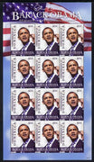 Dominica 2009 Inauguration of Pres Barack Obama perf sheetlet of 12 x 65c unmounted mint, SG 3632