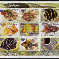 Somalia 1999 Fish perf sheetlet containing 9 values unmounted mint. Note this item is privately produced and is offered purely on its thematic appeal