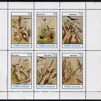 Staffa 1982 Birds #10 (Mixed incl Owls) perf set of 6 values (15p to 75p) unmounted mint