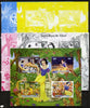 Chad 2012 Disney's Snow White & the Seven Dwarfs sheetlet containing 4 values - the set of 5 imperf progressive proofs comprising the 4 individual colours plus all 4-colour composite, unmounted mint.