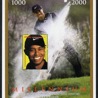 Turkmenistan 2000 Millenium - Tiger Woods, the Greatest Golfer in the 20th Century perf deluxe souvenir sheet unmounted mint. Note this item is privately produced and is offered purely on its thematic appeal