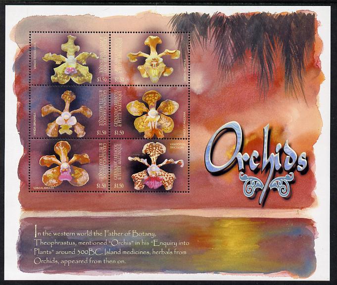 Grenada - Grenadines 2001 Orchids perf sheetlet containing 6 values unmounted mint SG 3422-27