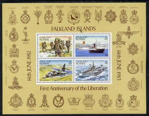 Falkland Islands 1983 First Anniversary of Liberation perf m/sheet unmounted mint SG MS458